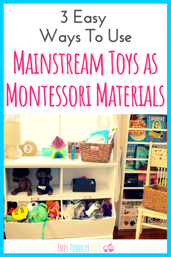 Want to use mainstream toys as Montessori materials? No need to throw out all your toys use these 3 easy ways to create montessori works from regular toys.